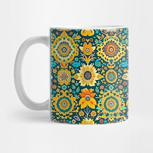 African Floral Pattern Mug